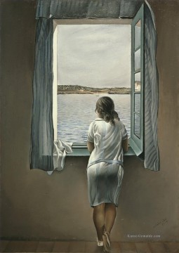 Frau am Fenster in Figueres Surrealismus Ölgemälde